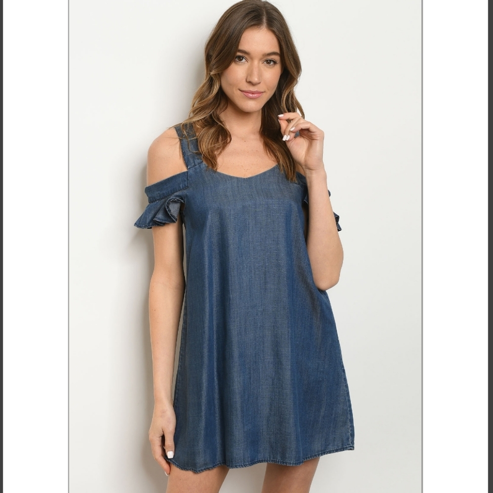 💟Host Pick💟Signature 8 Blue denim dress